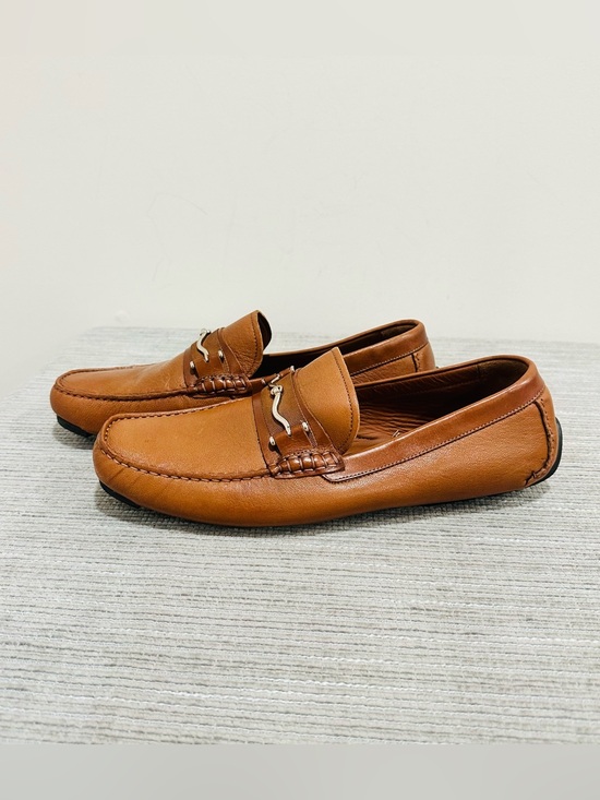 Section X Men\'s Saint Braid Bit Venetian Loafers Brown Leather Shoes Size 11M main image 5